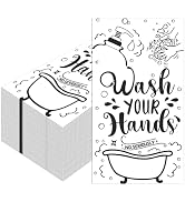 100 Pcs Disposable Hand Towels for Bathroom Funny Paper Guest Towels Decorative Dinner Napkins fo...
