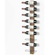 J JACKCUBE DESIGN Wall Mount Wine Rack Organizer for 9 Bottles, Elegant and Simple Rustic Wood Wi...