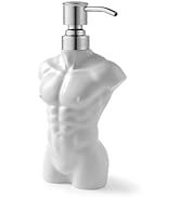 NEWHENGS Ceramic Soap Dispenser with 304 Stainless Steel Pump Hand Lotion Liquid Dispenser Refill...