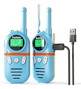 Inspireyes Walkie Talkies for Kids Rechargeable,Toys for Boys and Girls Ages 3-12, 2 Pack Long Ra...