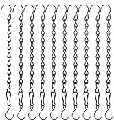 YINGFENG 10 Pack 9.5 Inch Black Hanging Chains, Garden Plant Hangers for Hanging Bird Feeders, Bi...