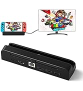 Switch Dock for Nintendo Switch/Switch OLED,Portable Dock with 1000Mbs LAN Port 4K HDMI TV USB 2....