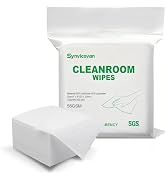Cleanroom Wipes 9"x9" (300 Pcs, Cellulose/Polyester Blend, Grade B, 56GSM) Lint Free Wipes for La...