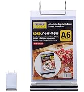 VILLCASE Flip Menu Holder with Base and 6 Pages Sleeve, Clear Desktop Flip Display Holder, Vertic...