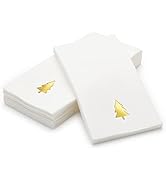 By Madee: 50 Pack Christmas Napkins Disposable | Disposable Hand Towels for Bathroom | Linen Like...