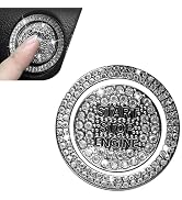 Opuweiy 2 PCS Bling Car Engine Start Stop Button, Rhinestone Push Start Decorative Ring, Anti-scr...