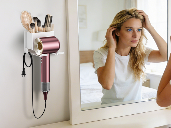 hair dryer storage organizer