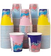 Biotakeware 100 Pcs 8oz Paper Cups for Kids, 4 Unique Ocean Theme Designs, Disposable Bulk Hot & ...
