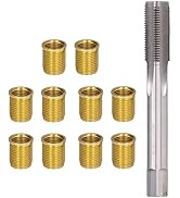 Camrusic Spark Plug Thread Repair kit, M12x1.25 Inserts and M14x1.25 Tap Stainless Steel Thread R...