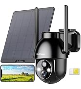 4G LTE Cellular Security Camera, Solar Security Cameras Wireless Outdoor with Built in SIM Card, ...