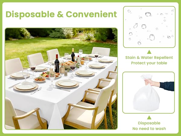 Plastic Table Cloth Disposable 4 Pack