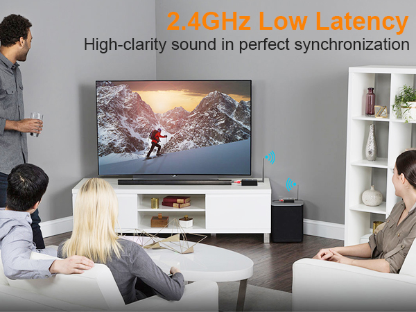 wireless audio transmitter and receiver