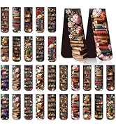 Vintage Books Magnetic Bookmarks Gifts - Wxiben 30 Pcs Retro Floral Bookmarks Magnetic Flower Boo...