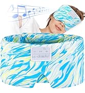 LC-dolida Sleep Mask with Bluetooth Headphones, Extra Large Silk Eye Mask for Sleeping Side Day S...
