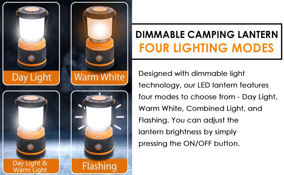 DIMMABLE CAMPING LANTERN - FOUR LIGHTING MODES