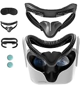 Hanpusen VR Face Pad for Oculus Quest 2 Accessories, 6-in-1 Set Facial Interface Bracket Face Cus...