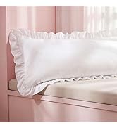 Bedsure Ruffle Body Pillow Covers, Ruffled Long Pillowc Shams, Double Brushed Microfiber Ruffled ...