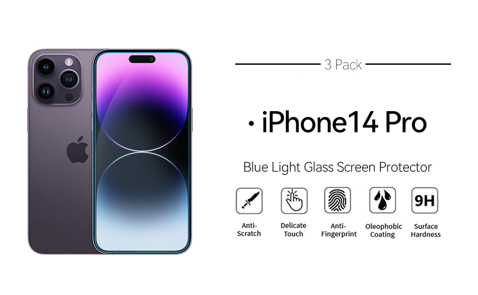 iPhone 14 Pro Blue Light Screen Protector