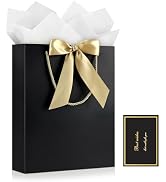 YoungTree Gift Bags with Handles, 13" Medium Gift Bag with 2 Tissue Paper and 1 Card, Present Bag...