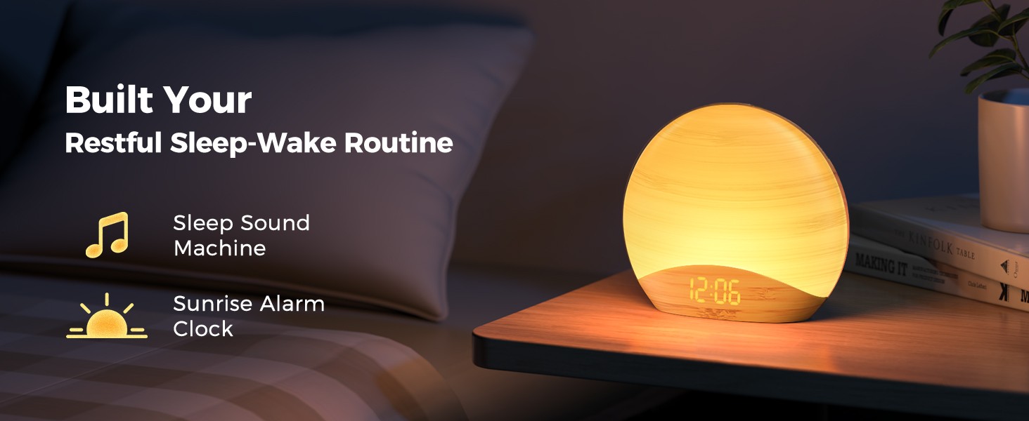 Sunrise alarm clock sleep sound machine