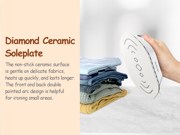 Diamond Ceramic Solepate small portable micro iron 2in1 Fabric Wrinkle Remover Outdoor Smart Iron