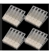 20pcs Clear Plastic Clothes Pins Heavy Duty Windproof Laundry Hanger Clips for Towel Outdoor
