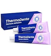 2Pcs Glow Denture Adhesive,Thermo Dental Denture Adhesive,Thermoplastic Denture Adhesive,Extra St...