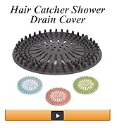 KongNai Hair Catcher Shower Drain Cover, 4 Pack Hair Stopper Drain Protector Universal Rubber Sin...