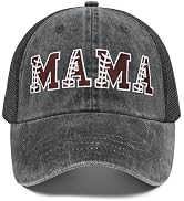 Mama Ponytail Trucker Hat Mothers Day Birthday Gifts for Mother Mom Mama Embroidered Adjustable W...