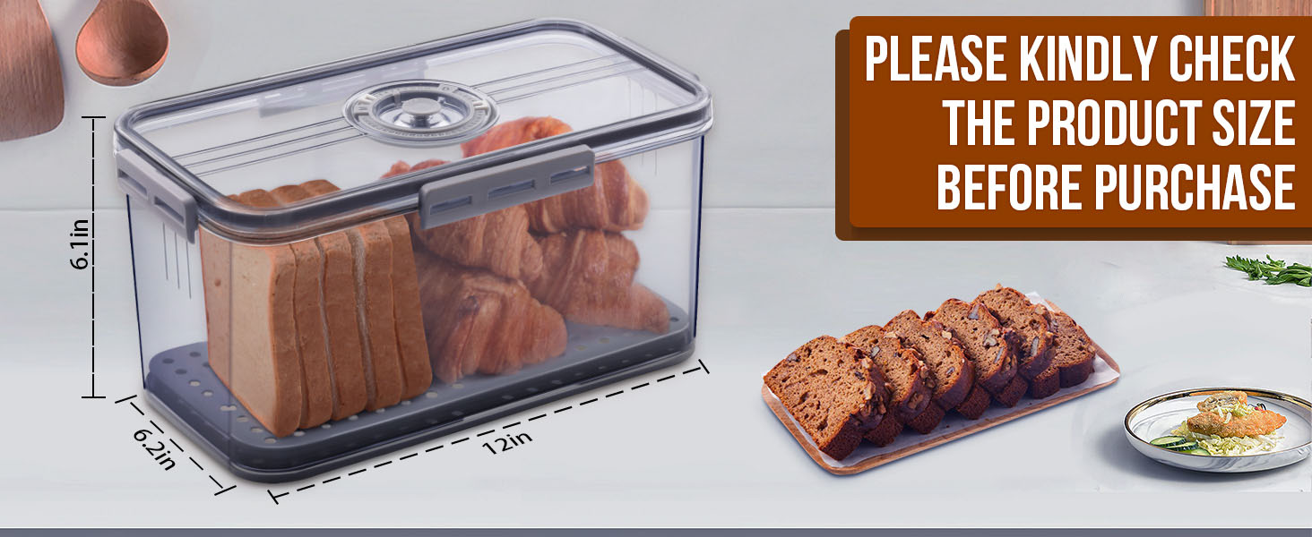 bread storage bin container