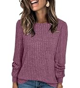 AUTOMET Long Sleeve Shirts for Women Business Casual Crewneck Tunic Tops Fall Fahion Sweaters Clo...