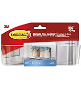 Command Medium Caddy, Clear, with 4 Clear Indoor Strips, Organize Damage-Free