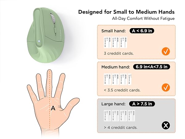 Ideal for small to medium hands