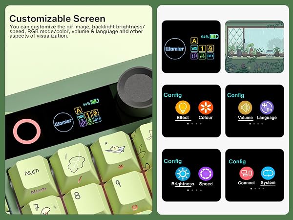 Frog Wireless Mechanical Creamy Keyboard,Gaming Keyboard with Number Pad,98% Keyboard