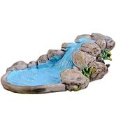 Blue DIY Miniature Mini Water Pool Fairy Garden Lawn Ornament for Mountain Dollhouse Decor Craft ...