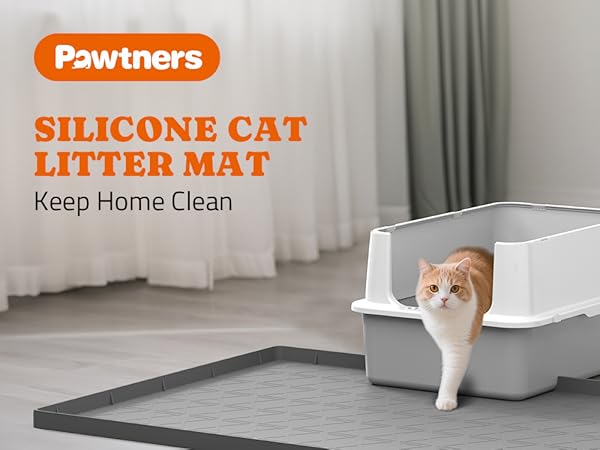 silicone cat litter mat gray