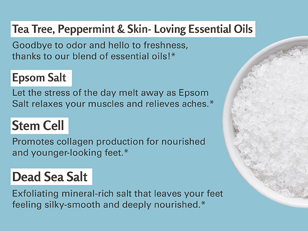 foot detox bath nail softener for thick hard toenails athlete's foot sore feet epsom salt soak