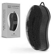 MainBasics Exfoliating Silicone Body Scrubber Pro 2-in-1 Shower Scrubber for Body Care, Silicone ...