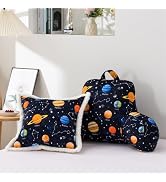 Holawakaka Reading Pillow with Arms,Galaxy Space Print Plush Bed Rest Pillows for Kids Teens Peti...