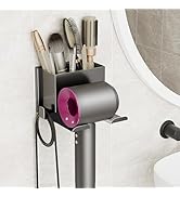 Hair Dryer Holder Wall Mounted, Hair Tools Organizer, Bathroom Space-Saving Blow Dryer Organizer ...