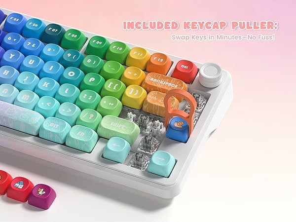 easy replace keycaps with keycap puller