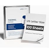 100 Sheets Adhesive Thermal Paper US Letter Size, Compatible with A285M A28U A282M A281M M08F M83...
