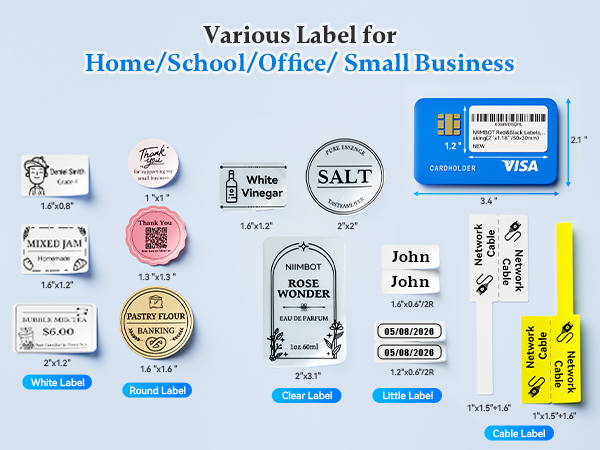 NIIMBOT B1 Labels for home/school/office/small business