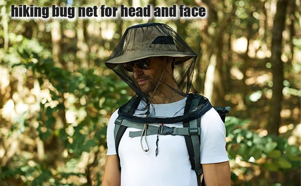 hiking bug net for head and face