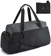 BAGSMART Gym Bags for Men Women, Foldable Travel Duffle Bag, Lightweight Weekender Duffel Bag Wit...