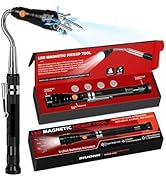 LED Magnetic Pickup Tool, Gifts for Men Husband Him Dad, Father's Day Birthday Gifts, Telescoping...