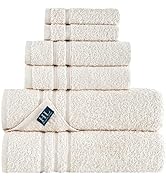 Hammam Linen 6-Piece Cream Bath Towel Set Original Turkish Cotton Soft, Absorbent and Premium Ivo...