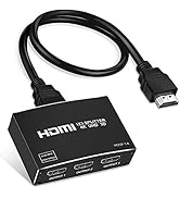 NEWCARE 4K HDMI Splitter 1 in 3 Out, 1×3 HDMI Splitter Support 4Kx2K, 1080P, 3D, HDR, DTS/Doby-Tr...