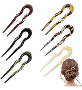 Elegant U-Shape Updo Hair Pins Clips, Multi-Functional Hairpin for Women,Vintage Hair Accessories...