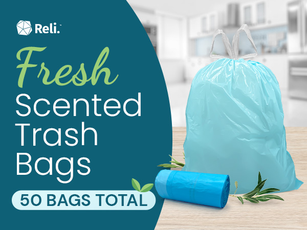 Fresh Scented Trash Bags 50 Bags Total